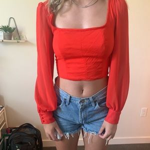 Red Urban Outfitters Blouse